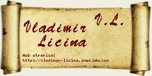 Vladimir Ličina vizit kartica